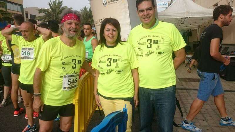 Imagen de archivo del presidente de Yrichen, la consejera insular de Industria y el concejal de Deportes de Telde (Foto TA)